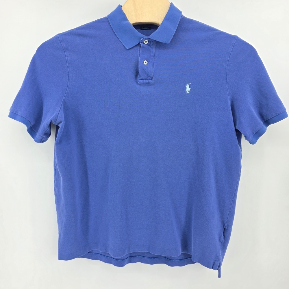 Polo Ralph Lauren Polo Shirt Mens XL Classic Cotton Pique Blue Heritage Casual - Picture 2 of 8